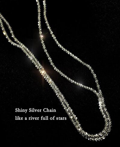 CISHOP Sterling Silver Station Necklace Bead Chain Necklace Silver ball Pendant Necklace Snake Chain Necklace Adjustable BTY Necklace for Women Teen Men in Kuwait