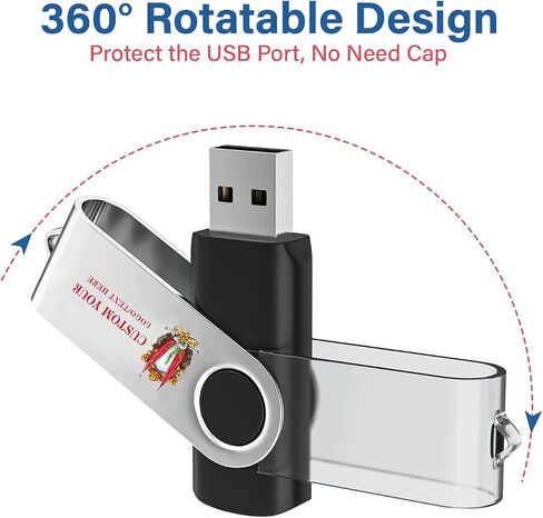 10 عبوات محرك أقراص فلاش USB 2.0 بسعة 2 جيجابايت مع سلاسل مفاتيح، محركات أقراص USB دوارة للإبهام، محرك أقراص USB للكمبيوتر المحمول (أسود) in Saudi Arabia