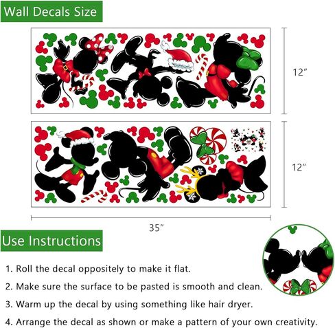yovkky عيد ميلاد سعيد زينة جدار الشارات ملصقات، عيد الميلاد الكرة تخزين الزنجبيل رجل 2024 السنة الجديدة الحضانة أطفال ديكور المنزل، بنين بنات حلوى قصب النعناع الشتاء عطلة غرفة المعيشة الفن in Kuwait