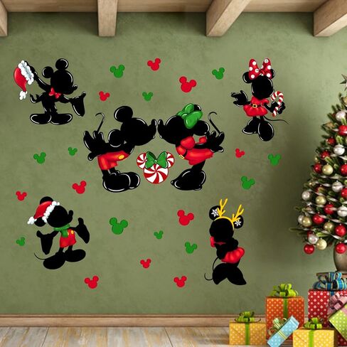 yovkky عيد ميلاد سعيد زينة جدار الشارات ملصقات، عيد الميلاد الكرة تخزين الزنجبيل رجل 2024 السنة الجديدة الحضانة أطفال ديكور المنزل، بنين بنات حلوى قصب النعناع الشتاء عطلة غرفة المعيشة الفن in Kuwait