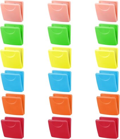 Petshome Magnetic Clips 18 Pack Colorful Fridge Magnet for Refrigerator, Whiteboard, Photo Display, Office, School, Home-6 Colors in Saudi Arabia
