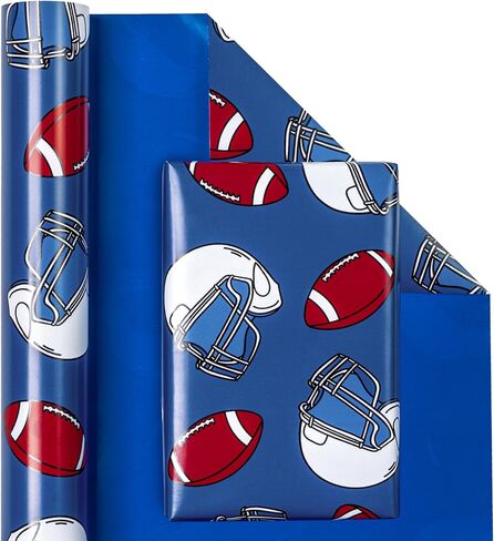 WRAPAHOLIC Reversible Wrapping Paper - Mini Roll - 17 Inch X 33 Feet - Racing Cars and Yellow Stripes Design Design for Birthday, Holiday, Baby Shower in Kuwait