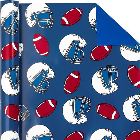 WRAPAHOLIC Reversible Wrapping Paper - Mini Roll - 17 Inch X 33 Feet - Racing Cars and Yellow Stripes Design Design for Birthday, Holiday, Baby Shower in Kuwait