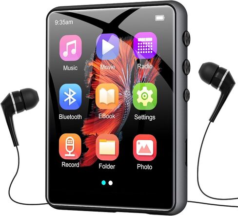 Mp3 Player, 2.4" MP3 Players with Bluetooth 5.3, HiFi Music Player Supports FM Radio, Voice Recording, E-Book, Portable Digital Music Player Built-in HD Speaker, Earphones Included, Purple in Saudi Arabia