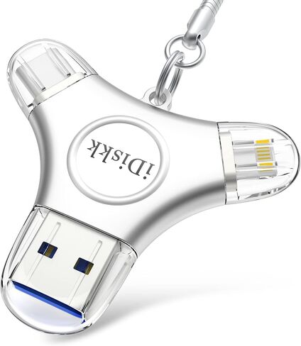 App-le Certified iDiskk 128GB Phone flash drive iPhone 15 Photo Stick USB C iPad Pro Android Samsung for iPhone 15/14/14 PRO/13/13 PRO/12 pro/12 Mini/XR/X, iPhone USB Storage for PC,MacBook in Saudi Arabia