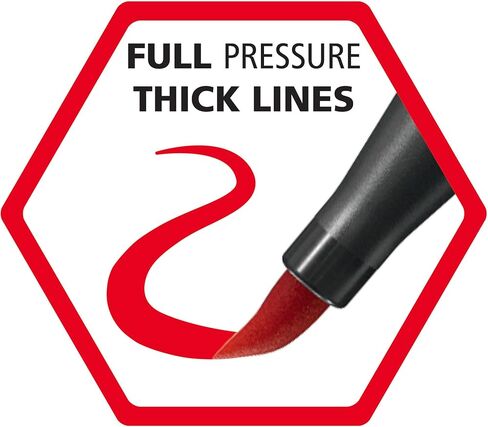 STABILO Premium Fibre-Tip Pen with Brush Tip Pen 68 brush - Pack of 10 - Black in Kuwait