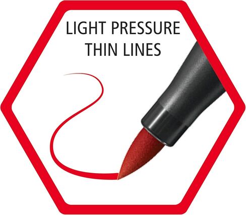 STABILO Premium Fibre-Tip Pen with Brush Tip Pen 68 brush - Pack of 10 - Black in Kuwait