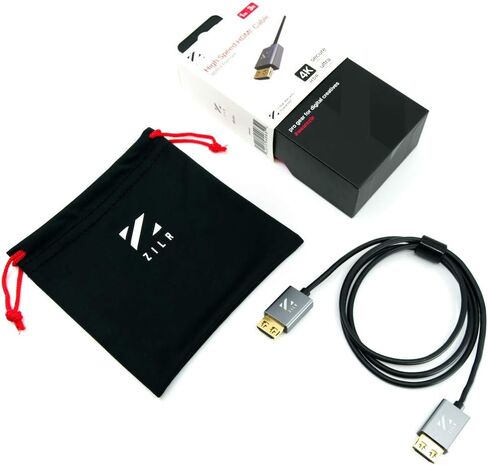 كابل HDMI 2.1 رفيع للغاية فائق السرعة 8K 45 سم/17.7 بوصة من النوع A- قفل آمن من النوع A، 8K60، 4320p، 4K120، 2160p، HD240، 1080p 3D، 48 جيجابت في الثانية، لون 10 بت، إرجاع الصوت (eARC) HDCP2.2، HDR10 إيثرنت in Saudi Arabia