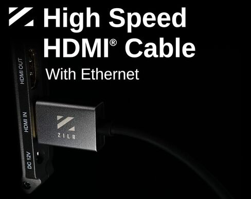 كابل HDMI 2.1 رفيع للغاية فائق السرعة 8K 45 سم/17.7 بوصة من النوع A- قفل آمن من النوع A، 8K60، 4320p، 4K120، 2160p، HD240، 1080p 3D، 48 جيجابت في الثانية، لون 10 بت، إرجاع الصوت (eARC) HDCP2.2، HDR10 إيثرنت in Saudi Arabia
