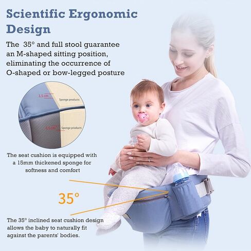 Baby Carrier, YYKINS Newborn to Toddler Carriers with Hip Seat for 6-48 Month Baby, Infant Carrier Soft Baby Holder Carrier with Extra Waistband Extender, All Positions Kids Carrier for All Seasons in Saudi Arabia