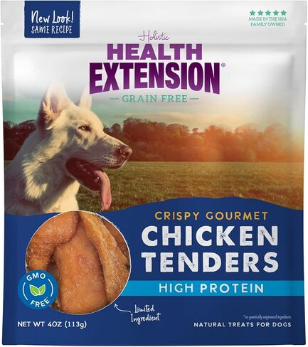 Health Extension Dry Dog Treat, Grain-Free, Adult Dog and Puppy Training Treat, Include Natural Crispy Gourmet with Chicken Tenders (4 Oz / 113 g) in Saudi Arabia