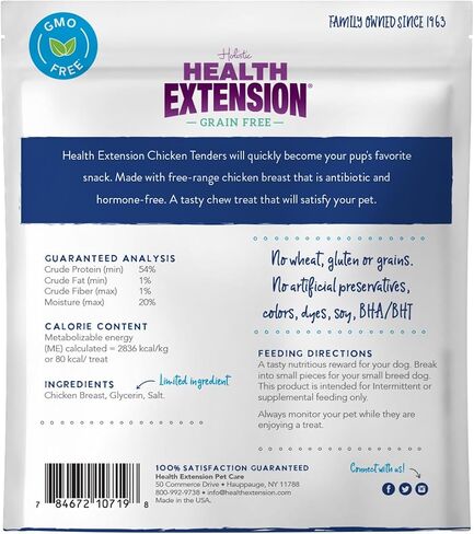Health Extension Dry Dog Treat, Grain-Free, Adult Dog and Puppy Training Treat, Include Natural Crispy Gourmet with Chicken Tenders (4 Oz / 113 g) in Saudi Arabia
