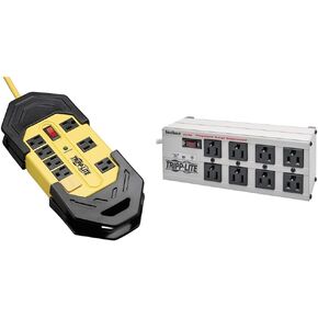 Tripp Lite 6 Outlet Industrial Safety Surge Protector Power Strip, 6ft Cord, Metal, Lifetime Limited Warranty & $10K INSURANCE (TLM626SA)