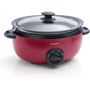 Slow Cooker 6+ Quart Black Uniform Heating,Non Stick Pot,Aluminum,6.5Qt Slow Cooker Makes Your Food More Delicious.Suitable as a Gift for Wives,Parents,and Friends