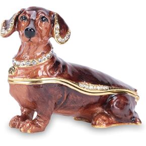 Cottage Garden Poodle Silver Tone 3.5 x 2.5 Metal Figurine Trinket Box