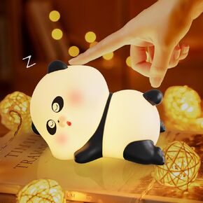 Hippo Night Light for Kids, Cute Silicone Baby Squishy Animal Night Lamp, 3 Level Dimmable Light up Hippo, Breastfeeding Nursery Nightlight Lamp, Cute Kawaii Gifts Stuff for Boys Girls Adults