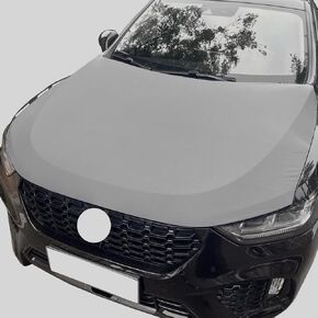 Gray Oversized Car Hood Cover 3.3X5FT/6X7FT100% Polyester Elastic Fabrics Can be Washed Suitable for Large SUV and Pickup Trucks (3.3X5FT)