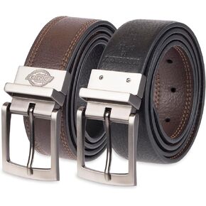Dickies mens Double Row Stitch Reversible Jean Belt Belt