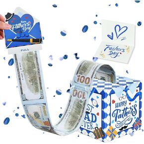 Birthday Money Box for Cash Gift,DIY Surprise Gift Box for Money,Black and Gold Money Gift Boxes for Cash Pull Out with Birthday Day Card-Funny Ways to Give Money As A Gift
