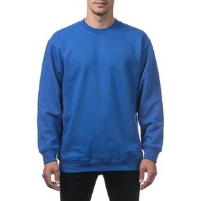 Pro Club Men's Heavyweight 13oz Crew Neck Fleece Pullover Sweatshirt, Brown, Small