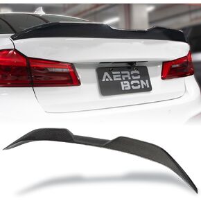 سبويلر صندوق السيارة من ألياف الكربون الحقيقية من AeroBon متوافق مع 2017-2023 BMW الفئة الخامسة G30 سيدان وF90 M5 (نمط MV)