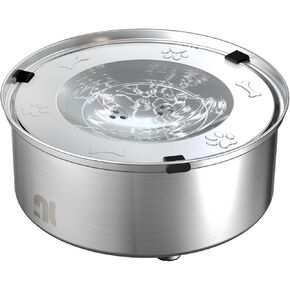 nicelock No Spill Water Bowl for Dogs, 3L/101oz Stainless Steel Dog Water Dispenser, Slow Water Dog Bowl, No Splash Dog Water Bowls