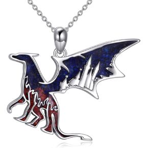 YFN Wolf Necklace Sterling Silver Wolf Pendant Jewelry Gifts for Women Men