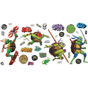 RoomMates Teenage Mutant Ninja Turtles Mutant Mayhem Group Giant Peel and Stick Wall Decals