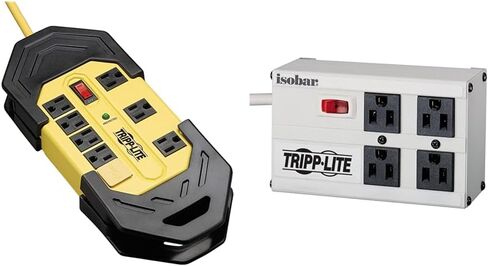 شريط طاقة لحماية السلامة الصناعية من Tripp Lite بـ 8 منافذ، وسلك بطول 12 قدمًا، وغطاء سلك، ومعدن، وضمان محدود مدى الحياة وتأمين بقيمة 50 ألف دولار (TLM812SA) in Saudi Arabia