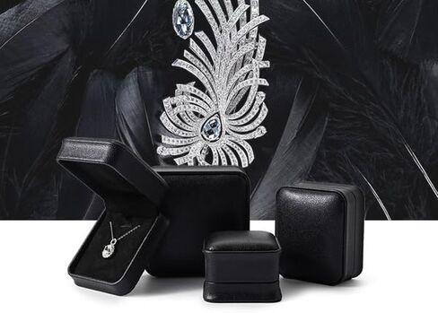 بابتن الجلود الإسورة صندوق المخملية الأساور حقيبة للتخزين صندوق هدايا مجوهرات (أسود) in Kuwait