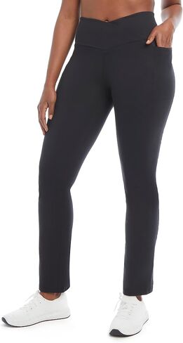 Danskin Women's Studio Cross Waist Flare Yoga Pant, Nebula in Kuwait