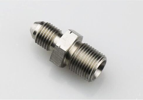 Straight Stainless Steel Male Flare -3 AN AN3 to M10 x 1.0 Metric Inverted Thread Pipe Brake Line Fitting Adapter in Saudi Arabia