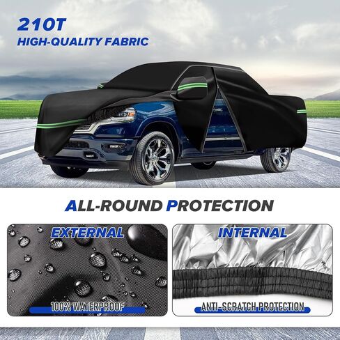 All Weather Protection Car Cover, Compatible with 1996-2023 Toyota Camry Sedan & Solara, 210T 6-Layer Professional Outdoor Full Car Cover with Combination Lock and Large Storage Bag in Kuwait