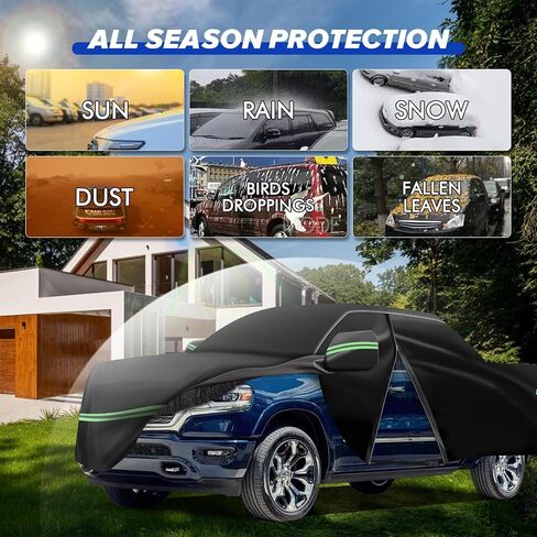 All Weather Protection Car Cover, Compatible with 1996-2023 Toyota Camry Sedan & Solara, 210T 6-Layer Professional Outdoor Full Car Cover with Combination Lock and Large Storage Bag in Kuwait