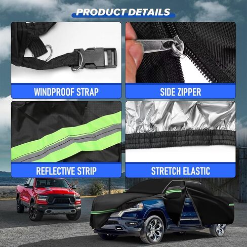 All Weather Protection Car Cover, Compatible with 1996-2023 Toyota Camry Sedan & Solara, 210T 6-Layer Professional Outdoor Full Car Cover with Combination Lock and Large Storage Bag in Kuwait