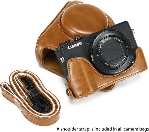 Hargedis for Canon Powershot G7X Mark III/ G7X Mark II Camera Case, PU Leather Camera Case for Canon Powershot G7X Mark III DSLR Camera Bag in Kuwait