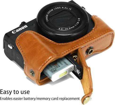 Hargedis for Canon Powershot G7X Mark III/ G7X Mark II Camera Case, PU Leather Camera Case for Canon Powershot G7X Mark III DSLR Camera Bag in Kuwait