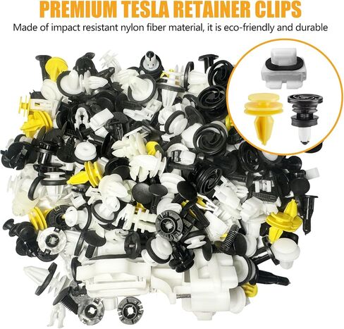 72 PCS Tesla Clips Bumper Fender Liner Push Retainer Fastener Clips for Tesla Body Interior and Exterior Retainer Fastener Clip, 20 Popular Sizes Tesla Fasteners Tesla Rivets Tesla Accessories in Saudi Arabia