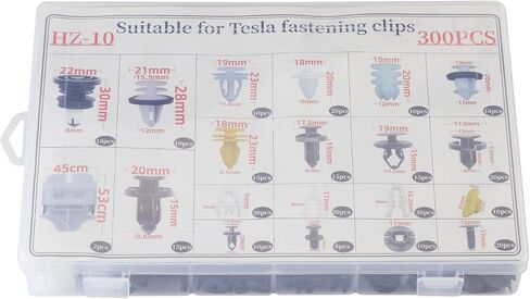 72 PCS Tesla Clips Bumper Fender Liner Push Retainer Fastener Clips for Tesla Body Interior and Exterior Retainer Fastener Clip, 20 Popular Sizes Tesla Fasteners Tesla Rivets Tesla Accessories in Saudi Arabia