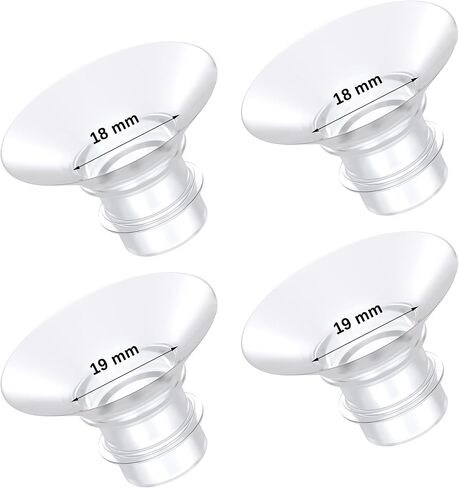 Flange Inserts 18mm 19mm 4PCS Compatible with Spectra Elvie Medela Willow go Bellababy 24mm Flange/Shields Wearable Breast Pump, Reduce Nipple Tunnel Size, Pump Parts Replace in Saudi Arabia
