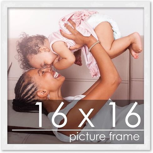 Poster Palooza 4x10 Frame White Solid Pine Wood Picture Frame | UV Acrylic, Foam Board Backing & Hanging Hardware - 4x10 Inch Frame in Kuwait