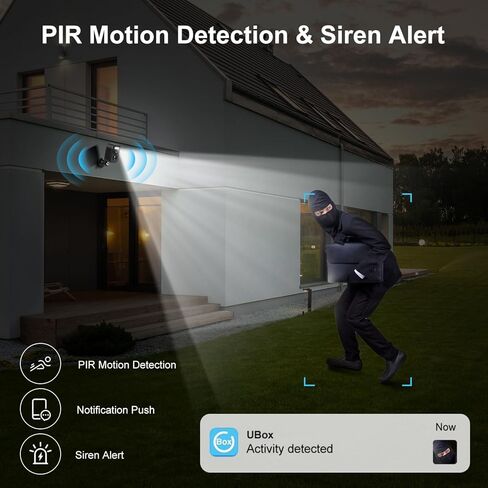 كاميرا ACABEA WiFi 1080P كاميرات مراقبة منزلية تخزين سحابي/بطاقة SD in Kuwait