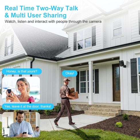 كاميرا ACABEA WiFi 1080P كاميرات مراقبة منزلية تخزين سحابي/بطاقة SD in Kuwait