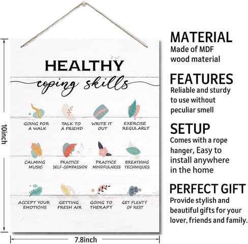 Confidentiality Decor Sign, Hanging Printed Wood Signs, School Psychologist Wall Art for Office Decor, Therapy Office Decor, Counselor Wall What You Say In Here Stays In Here Signs Door Gift 10X7.8in in Kuwait