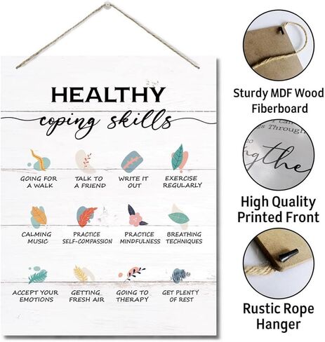 Confidentiality Decor Sign, Hanging Printed Wood Signs, School Psychologist Wall Art for Office Decor, Therapy Office Decor, Counselor Wall What You Say In Here Stays In Here Signs Door Gift 10X7.8in in Kuwait