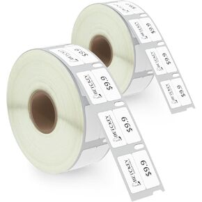 BETCKEY - Compatible DYMO 30333 (1/2" x 1") Extra Small 2-Up Labels - Compatible with DYMO Labelwriter 450, 4XL & Zebra Desktop Printers [2 Rolls/2000 Labels]