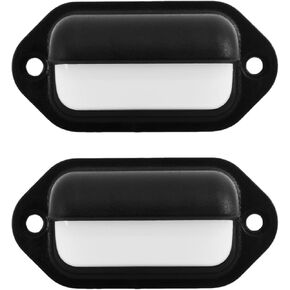 Dream lighting 12V Black Oval IP65 LED Boat Courtey Lights RV Step Stair Light Surface Mount Blue Lighting, Pack of 6