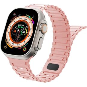 Magnetic Bands for Apple Watch Ultra/2 Band 49mm 45mm 44mm 42mm iWatch band 40mm 41mm 38mm Women/Men,Soft Sport Silicone Strap wristband for Apple watch series 9/8/7/6/5/4/3/2/SE 40 44 38 42 41 45 mm