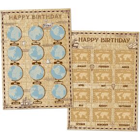 Estune 2 Pcs Happy Birthday Chart Birthday Poster for Classroom Birthday Classroom Calendar Bulletin Board Classroom Decorations for Back to School Supply, 17.5''x12.4'' (Welcome)