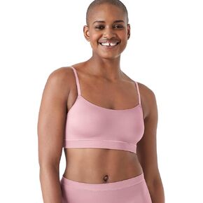 True & Co Womens Eco Shine Scoop Neck Bra, Slate Gray, Medium US